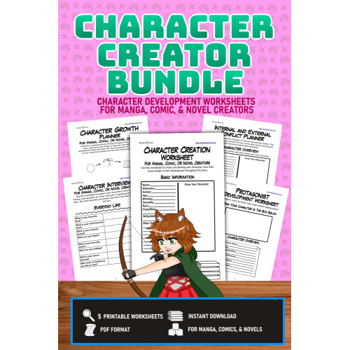 Character Creator Bundle: Printable Writing Worksheets Character Creator Bundle: Printable Writing Worksheets