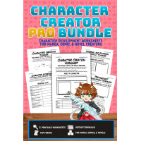 Character Creator PRO Bundle: Printable Writing Worksheets