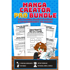 Manga Creator PRO Bundle: Printable Writing Worksheets