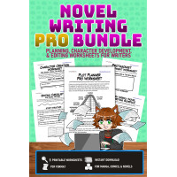 Novel Writing PRO Bundle: Printable Writing Worksheets