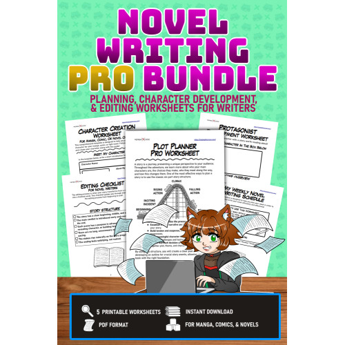 Novel Writing PRO Bundle: Printable Writing Worksheets Novel Writing PRO Bundle: Printable Writing Worksheets