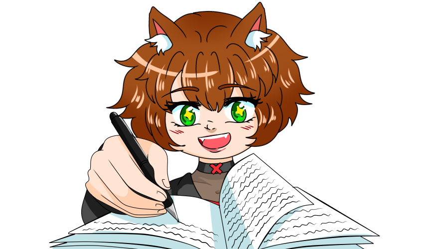 An illustration representing novel writing